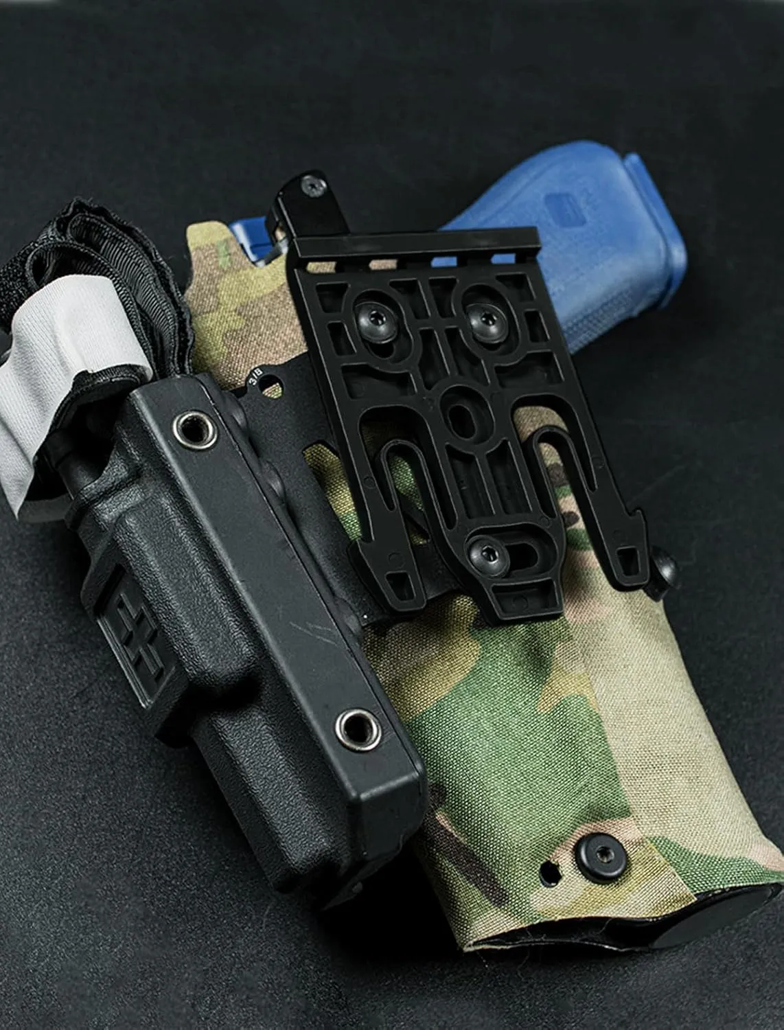 Guayma Tourniquet Holder Adapter with QLS Kit,Tactical Holster Adapter for Duty Belt Airsoft Gear