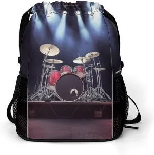 Gym Bag for Women Men Rock Concert StageTravel Duffel Bag Large Capacity Sports Drawstring Backpack