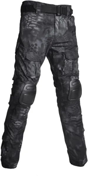 HARGLESMAN Men's Tactical Military Cargo Pants Amry Uniforms Combat Trousers with Knee Pads