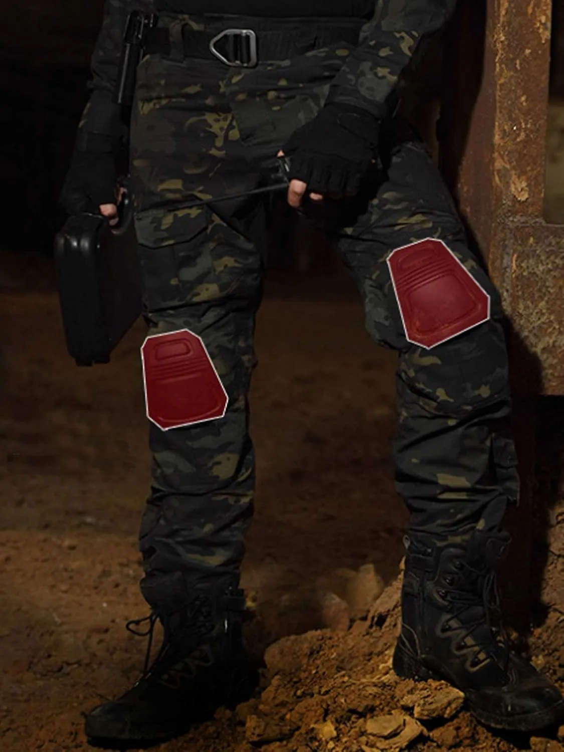 HARGLESMAN Men's Tactical Military Cargo Pants Amry Uniforms Combat Trousers with Knee Pads