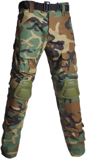HARGLESMAN Men's Tactical Military Cargo Pants Amry Uniforms Combat Trousers with Knee Pads