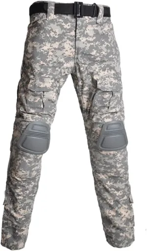 HARGLESMAN Men's Tactical Military Cargo Pants Amry Uniforms Combat Trousers with Knee Pads