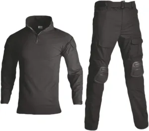 HARGLESMAN Men's Tactical Military Suits Long Sleeve Fitting Amry Uniforms Combat Shirt and Pants with Knee Pads