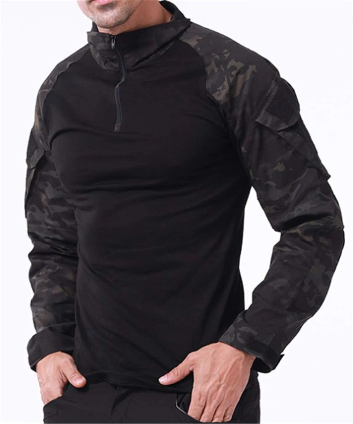 HARGLESMAN Men's Tactical Military Suits Long Sleeve Fitting Amry Uniforms Combat Shirt and Pants with Knee Pads