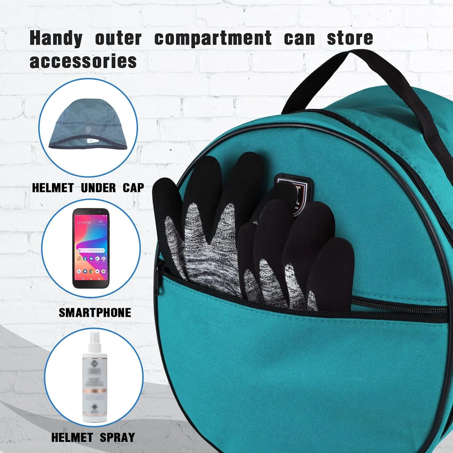 Harrison Howard Equestrian Motorcycle Riding Waterproof Helmet Bag Helmet Case Storage Carring Bag