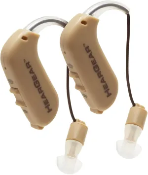 HearGear Personal Hearing Amplifiers - Pack of 2 - Up to 3X Sound Improvement - Volume & Tone Controls - 48-Hour Battery Life & Rechargeable
