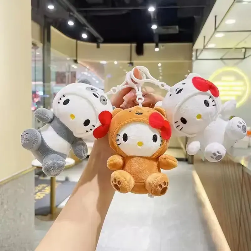 Hello Kitty Bear Cosplay Plush Keychain