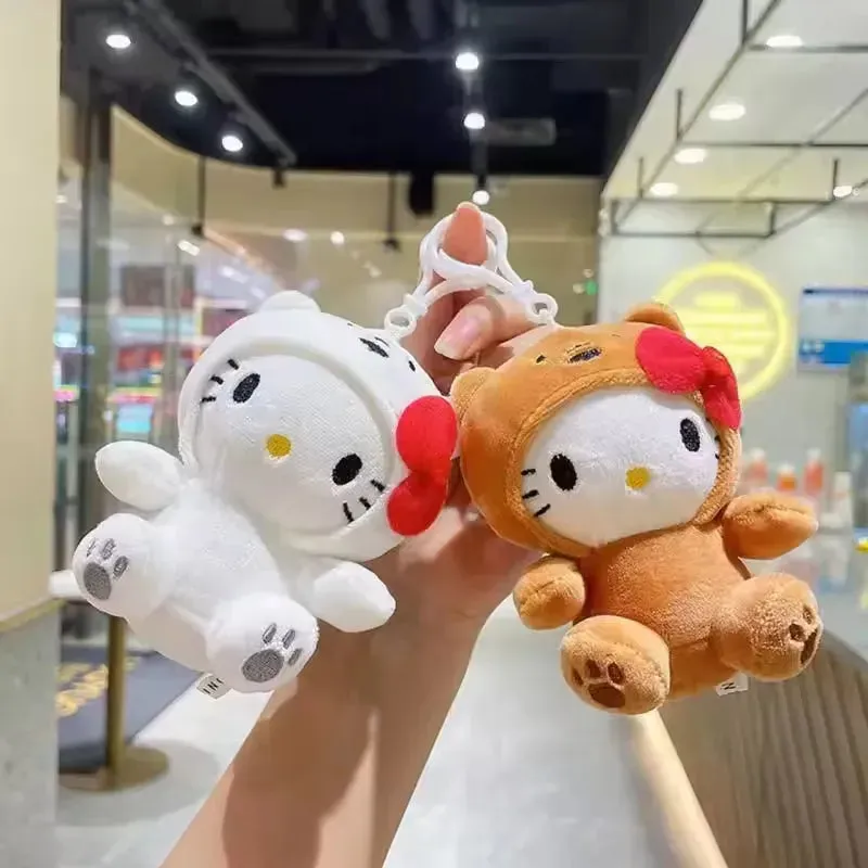 Hello Kitty Bear Cosplay Plush Keychain