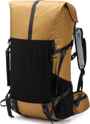 Hiking Backpack,30L  10L Extra Large Capacity Hiking Bag, Internal Frame Camping Backpack,Upgraded X-PAC Lightweight Sport Daypack Travel Backpacks Fit For Mountain Climbing Camping (Brown)