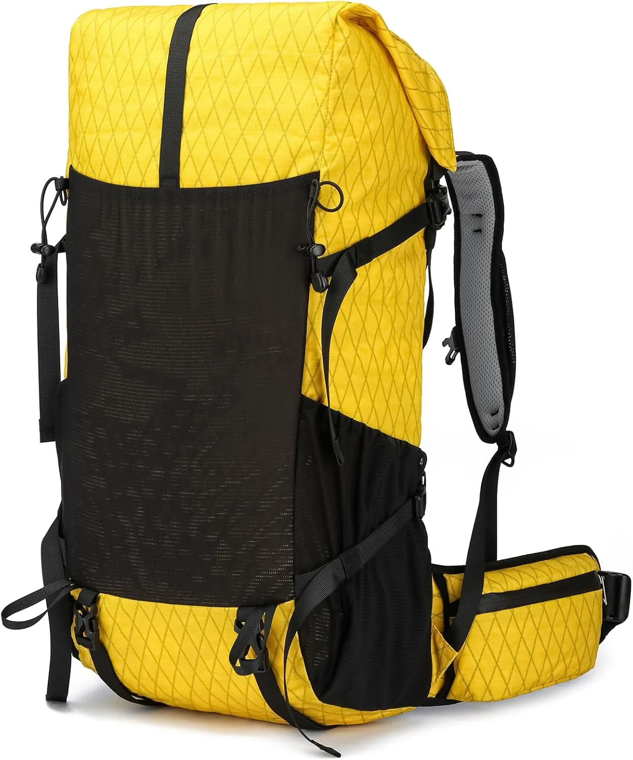 Hiking Backpack,30L  10L Extra Large Capacity Hiking Bag, Internal Frame Camping Backpack,Upgraded X-PAC Lightweight Sport Daypack Travel Backpacks Fit For Mountain Climbing Camping (Yellow)