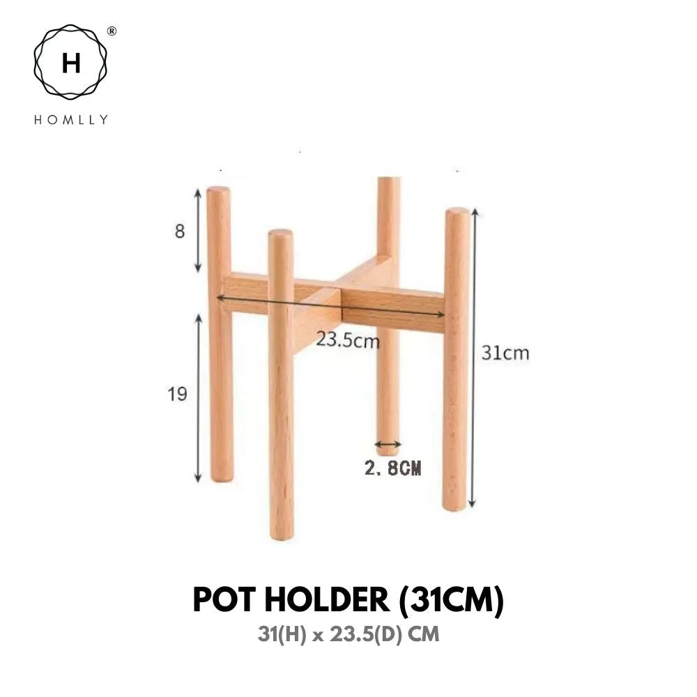 Homlly Mid Century Modern Bamboo Plant Stand Pot Holder Rack