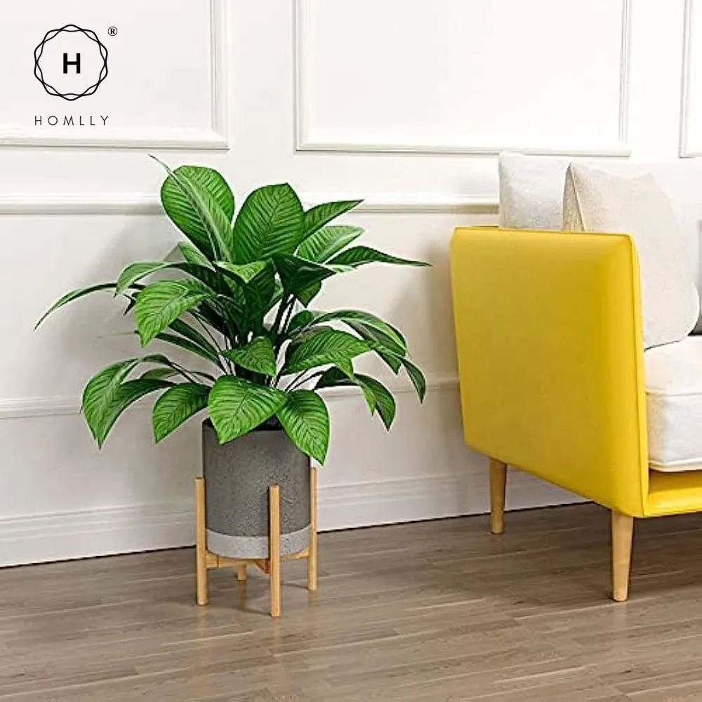 Homlly Mid Century Modern Bamboo Plant Stand Pot Holder Rack