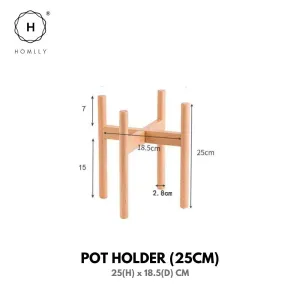 Homlly Mid Century Modern Bamboo Plant Stand Pot Holder Rack