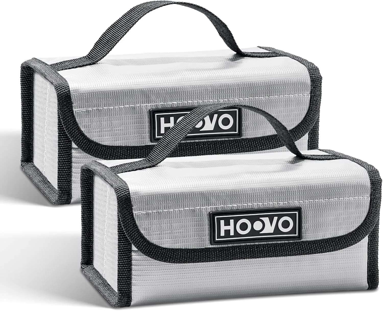 HOOVO Lipo Battery Bag - Fireproof & Explosionproof Storage Protector, Guard for DJI/RC Batteries - 2 Pack, Accommodates 4 Batteries