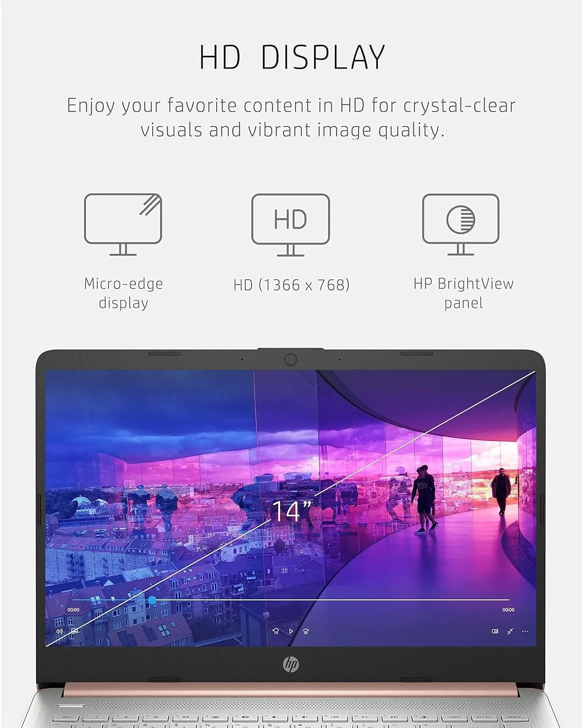 HP 14 Ultrabook • Back to School Limited Edition with Microsoft 365 • Intel 4-Core CPU • 16GB RAM • 1600GB Storage (64GB OnBoard withHP 512GB P500 Portable SSD   1TB OneDrive) • Pink • Win 11