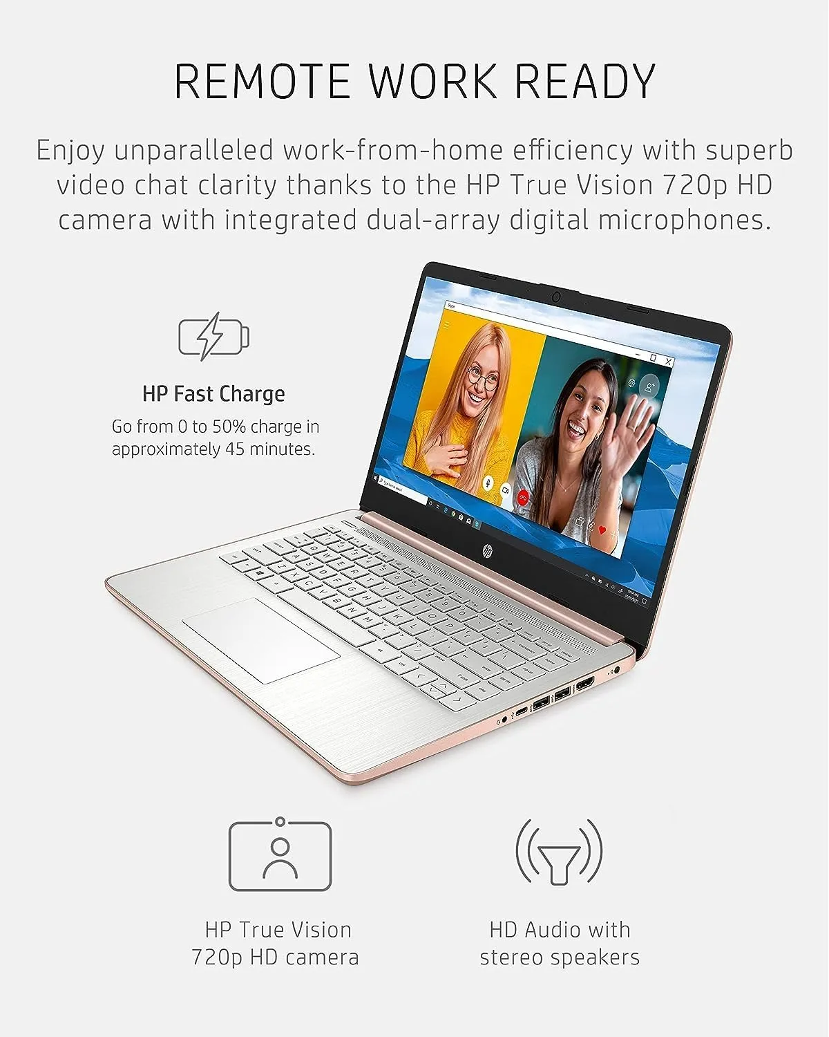 HP 14 Ultrabook • Back to School Limited Edition with Microsoft 365 • Intel 4-Core CPU • 16GB RAM • 1600GB Storage (64GB OnBoard withHP 512GB P500 Portable SSD   1TB OneDrive) • Pink • Win 11