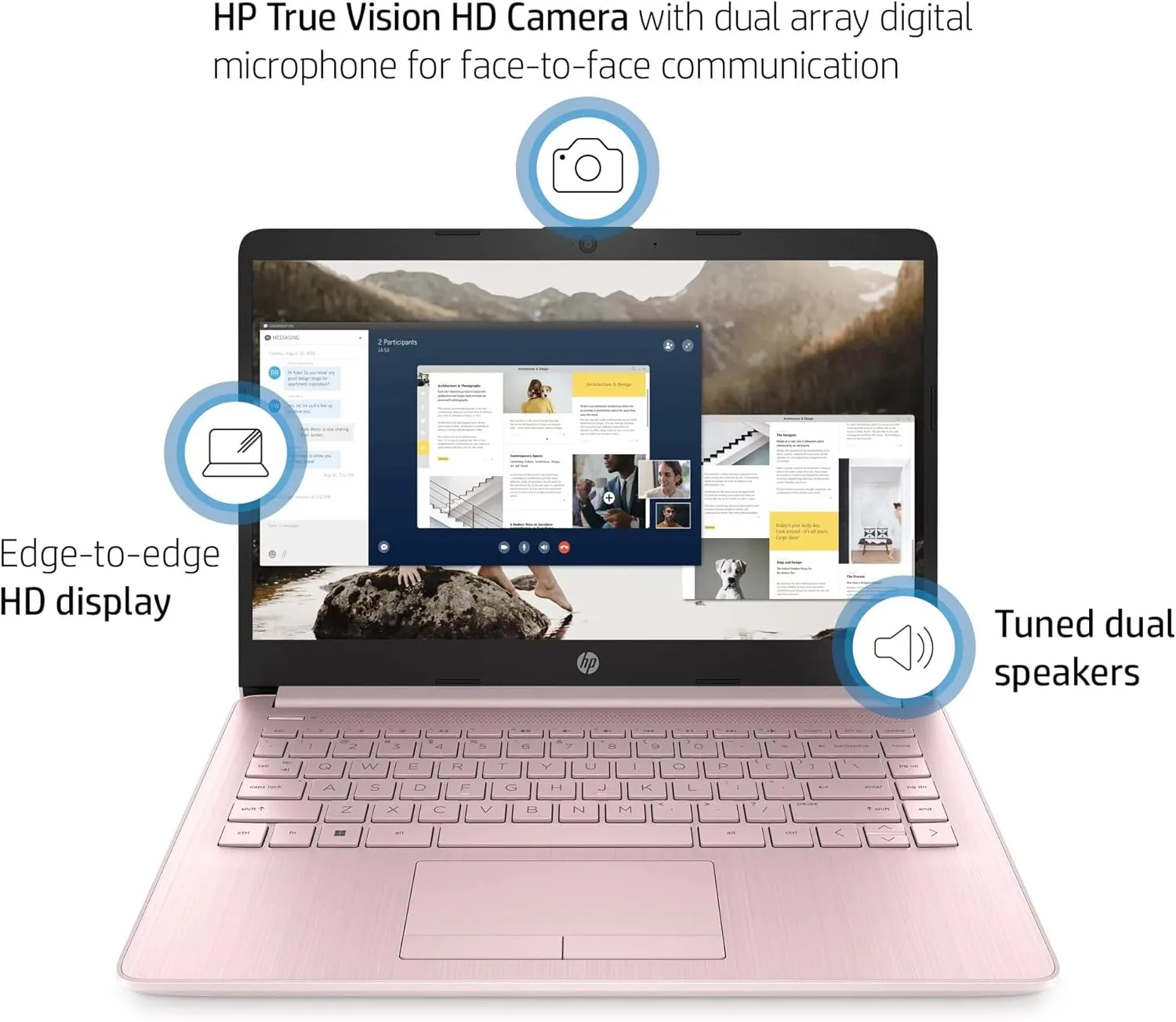 HP 14 Ultrabook • Back to School Limited Edition with Microsoft 365 • Intel 4-Core CPU • 16GB RAM • 1600GB Storage (64GB OnBoard withHP 512GB P500 Portable SSD   1TB OneDrive) • Pink • Win 11