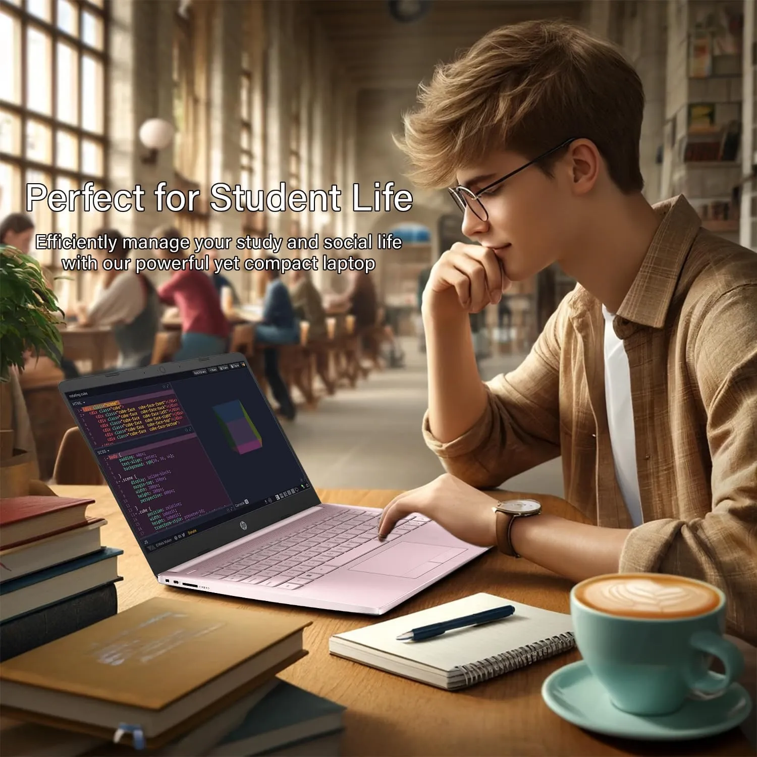 HP 14 Ultrabook • Back to School Limited Edition with Microsoft 365 • Intel 4-Core CPU • 16GB RAM • 1600GB Storage (64GB OnBoard withHP 512GB P500 Portable SSD   1TB OneDrive) • Pink • Win 11