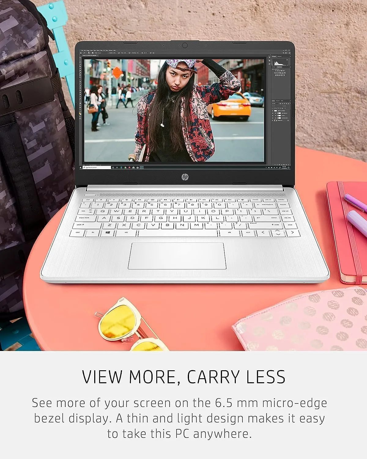 HP 14 Ultrabook • Back to School Limited Edition with Microsoft 365 • Intel 4-Core CPU • 16GB RAM • 1600GB Storage (64GB OnBoard withHP 512GB P500 Portable SSD   1TB OneDrive) • Snow White • Win 11
