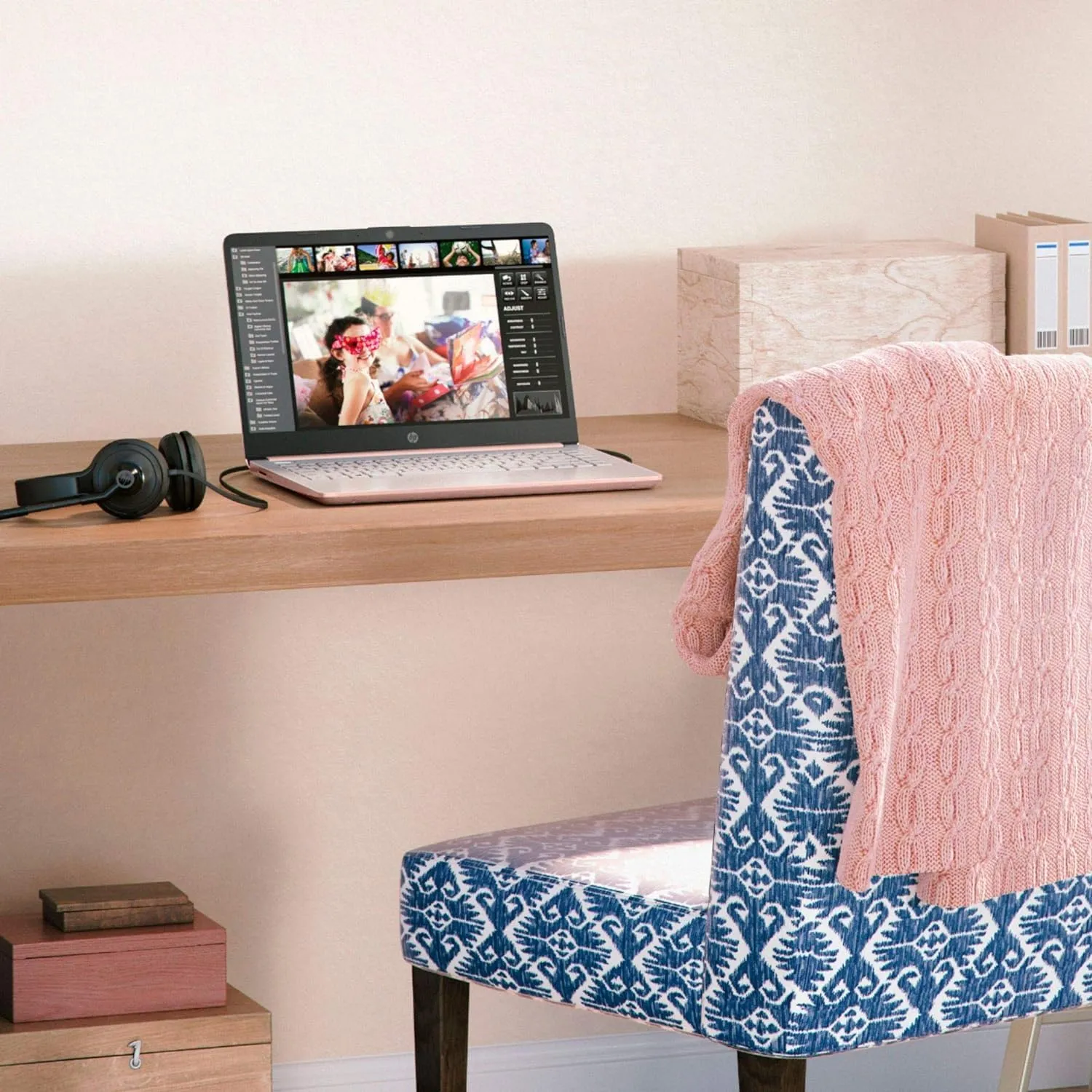 HP 14 Ultrabook • Back to School Limited Edition with Microsoft 365 • Intel 4-Core CPU • 16GB RAM • 1.6TB Storage (128GB OnBoard withHP 512GB P500 Portable SSD   1TB OneDrive) • Rose Gold • Win 11