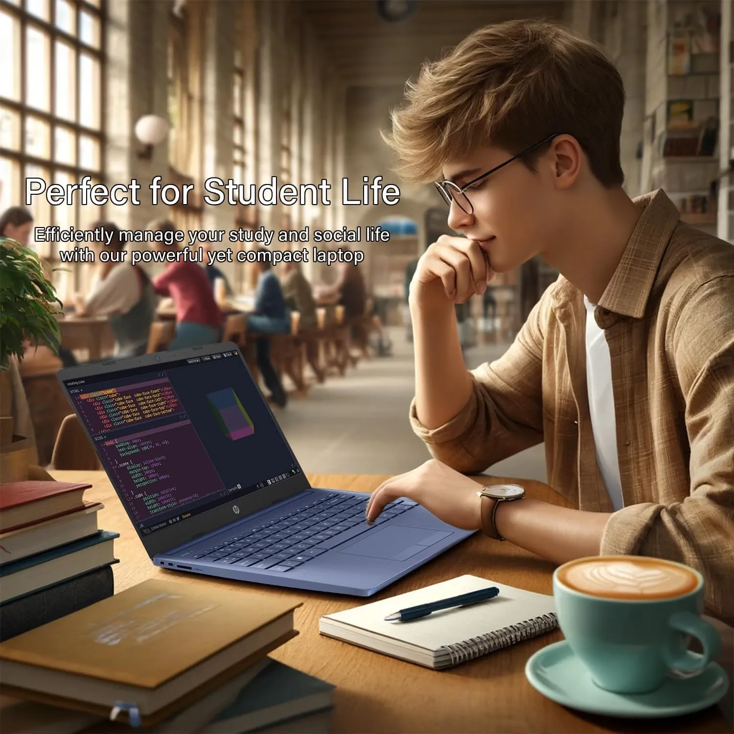 HP 14 Ultrabook • Intel 4-Core CPU • Back to School Limited Edition with Microsoft 365 • 16GB RAM • 1600GB Storage (64GB OnBoard withHP 512GB P500 Portable SSD   1TB OneDrive) • Win11 Pro • Royal Blue