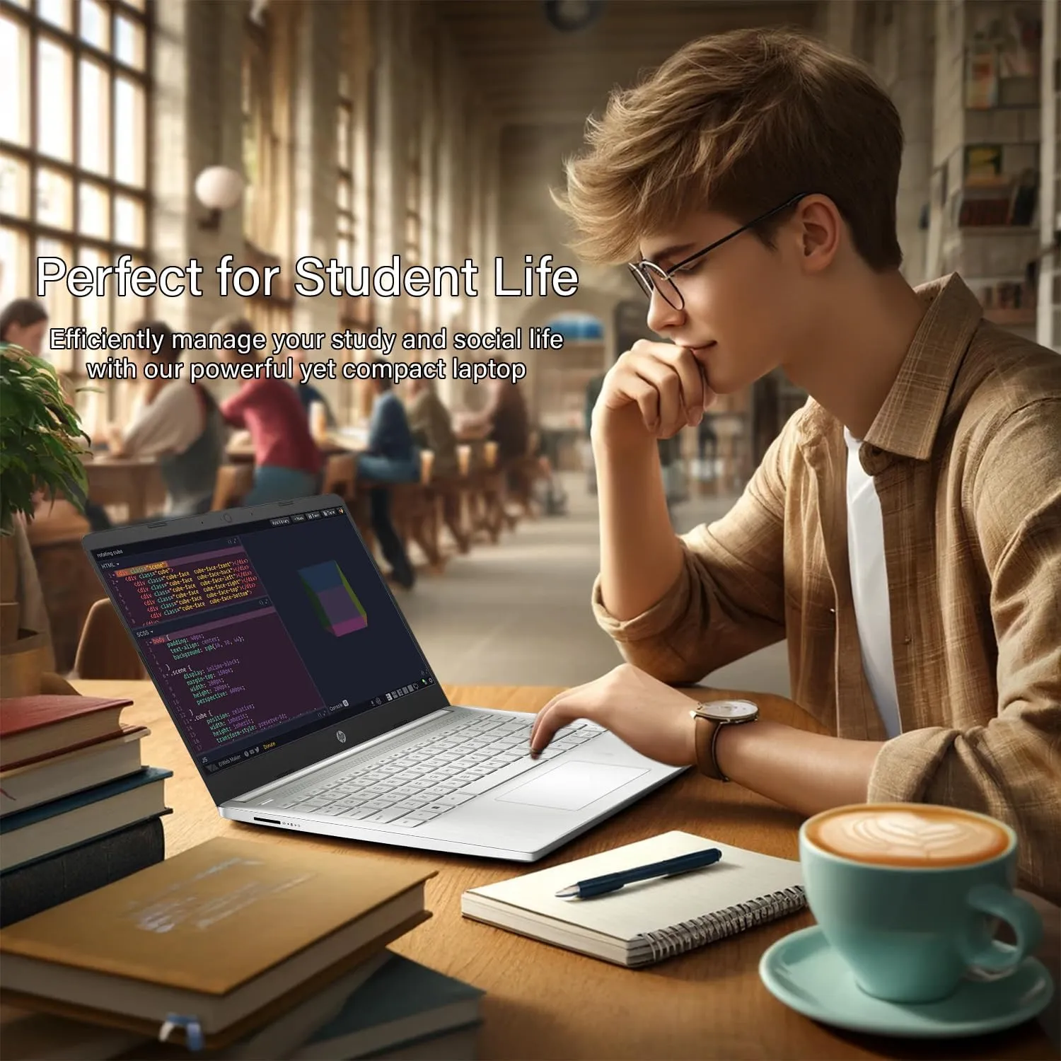 HP 14 Ultrabook • Intel 4-Core CPU • Back to School Limited Edition with Microsoft 365 • 16GB RAM • 1.6TB Storage (128GB OnBoard withHP 512GB P500 Portable SSD   1TB OneDrive) • Win11 Pro • Silver