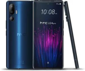 HTC U24 Pro 5G GSM Unlocked Smartphone, 12GB 256GB, 6.8" 120Hz OLED Display, 50 8 50MP Cameras, 4600mAh, Wireless Charging - Blue