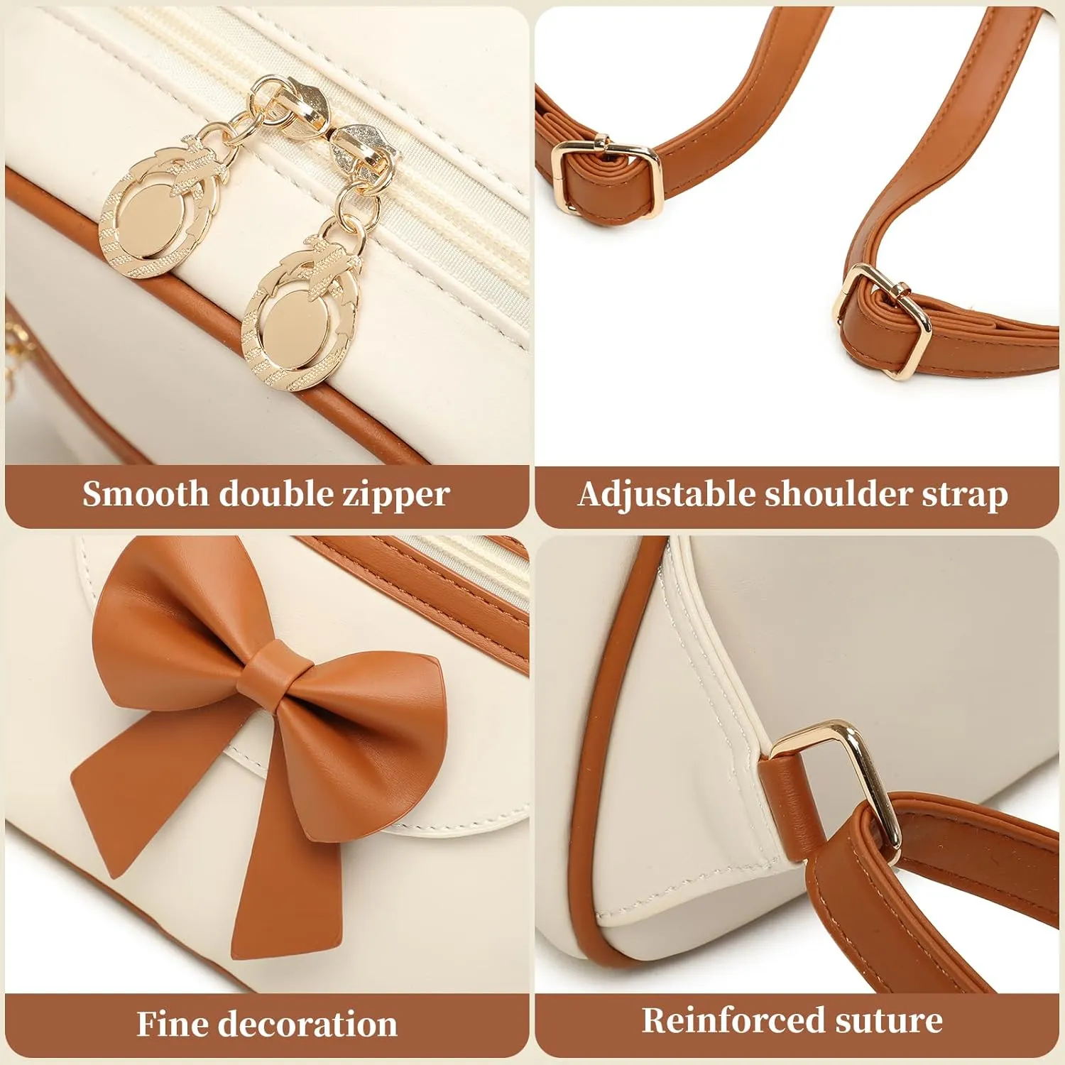 I IHAYNER Girls Mini Backpack Cute Bowknot Leather Backpack for Girls Designer Small Shoulder Bag Fashion Handbag for Women