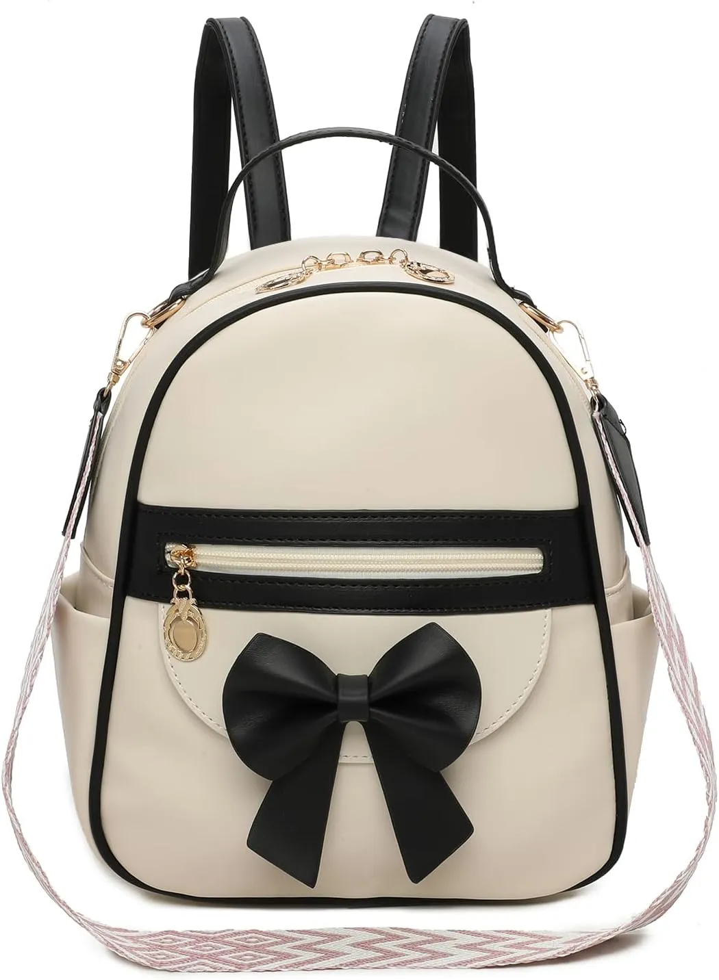 I IHAYNER Girls Mini Backpack Cute Bowknot Leather Backpack for Girls Designer Small Shoulder Bag Fashion Handbag for Women