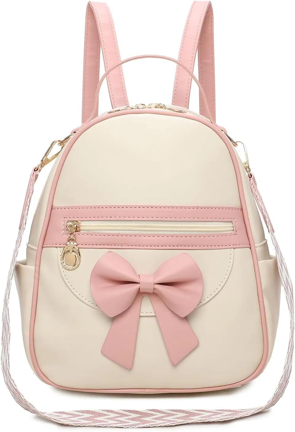 I IHAYNER Girls Mini Backpack Cute Bowknot Leather Backpack for Girls Designer Small Shoulder Bag Fashion Handbag for Women