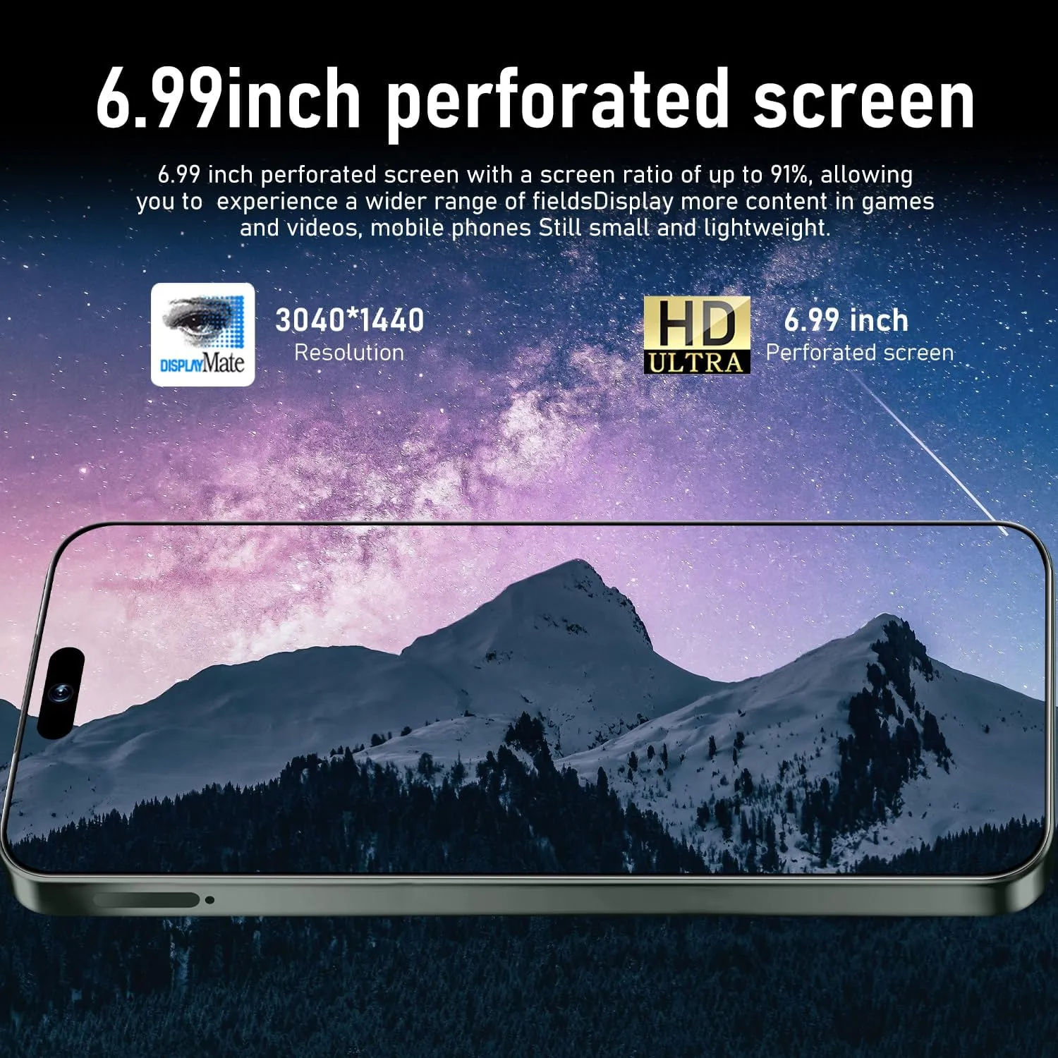 I16 PROMAX Unlocked Phone, 6.99inch Cell Phone with Android 13 12GB 512GB 7000mAh Long Battery Life, HD Screen Smartphone with Dual SIM, Fingerprint Lock, Face ID, Photos 5G Phone (Deep Green)