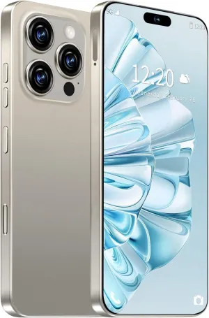 I16 PROMAX Unlocked Phone, 6.99inch Cell Phone with Android 13 12GB 512GB 7000mAh Long Battery Life, HD Screen Smartphone with Dual SIM, Fingerprint Lock, Face ID, Photos 5G Phone (Gray)