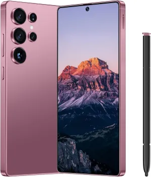 I25 Ultra Smartphone 8 256GB 6.99" FHD  Display | Snapdragon 8 Gen 3 | Android 14 | 7000mAh Battery,Android 14 with Stylus Pen & Dual Unlock/Face/Fingerprint (Rose)