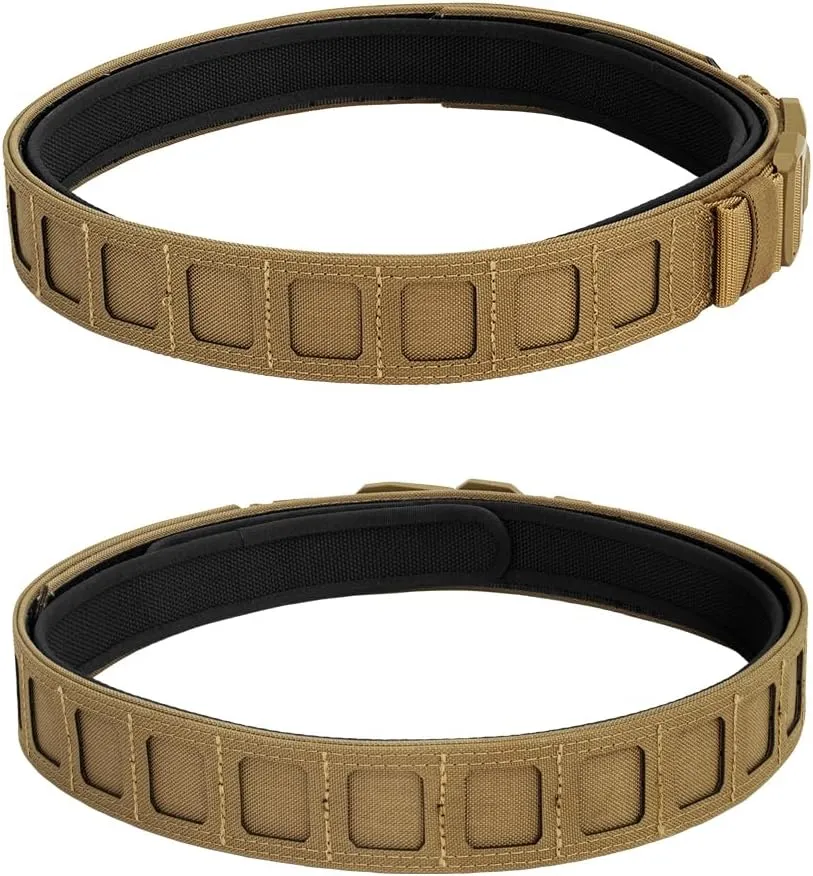 IDOGEAR SPORTS Tactical MOLLE Belt Quick Release Rigger Belt 1.5”/2” Inner & Outer Combat Heavy Duty