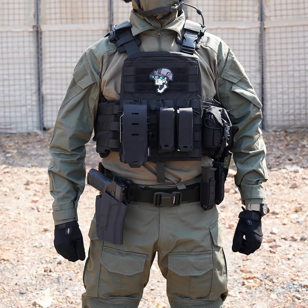 IDOGEAR SPORTS Tactical MOLLE Belt Quick Release Rigger Belt 1.5”/2” Inner & Outer Combat Heavy Duty