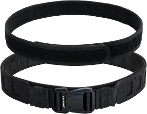 IDOGEAR SPORTS Tactical MOLLE Belt Quick Release Rigger Belt 1.5”/2” Inner & Outer Combat Heavy Duty