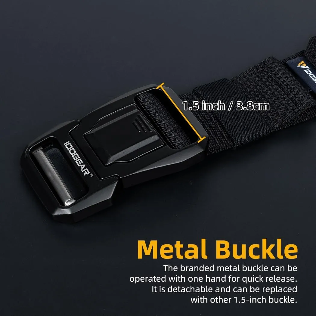 IDOGEAR SPORTS Tactical MOLLE Belt Quick Release Rigger Belt 1.5”/2” Inner & Outer Combat Heavy Duty