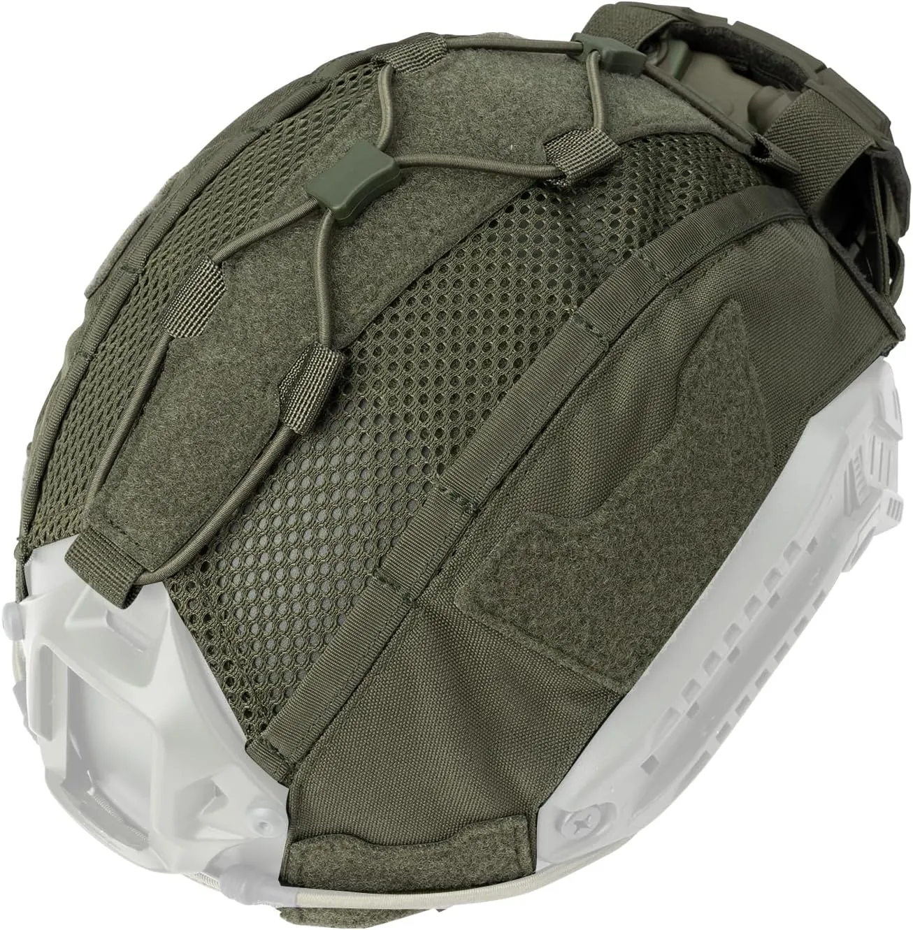 IDOGEAR Tactical Helmet Cover with Battery Rear Pouch for Fast Helmet Size M/L & L/XL Military Paintball Hunting Shooting Gear - 500D Nylon