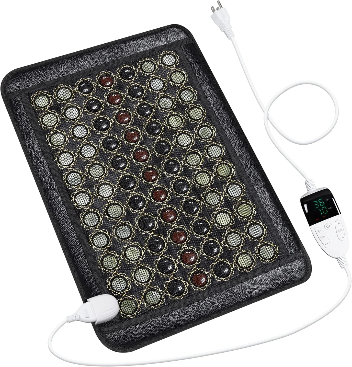 Infrared Heating Pad, Jade Heating Pad, Far Infrared Heating Pads with Travel Bag and Chair Strap, Smart Controller with Memory Function, Auto Shut Off, 23.5 x 16 inches