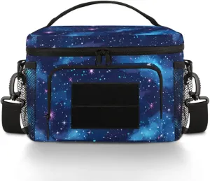 Insulated Tactical Lunch Bag, Cosmos Space Large Lunch Box for Women Men Meal Prep Thermal Cooler Lunch Container with Shoulder Strap, Lunchbox for Work Picnic