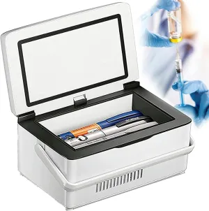 Insulin Refrigerator Portable Medicine Refrigerator,10200mah Battery and Led Display,Mini Insulin Cooler Keeps Medication Cooler and Insulated,with Shoulder Bag