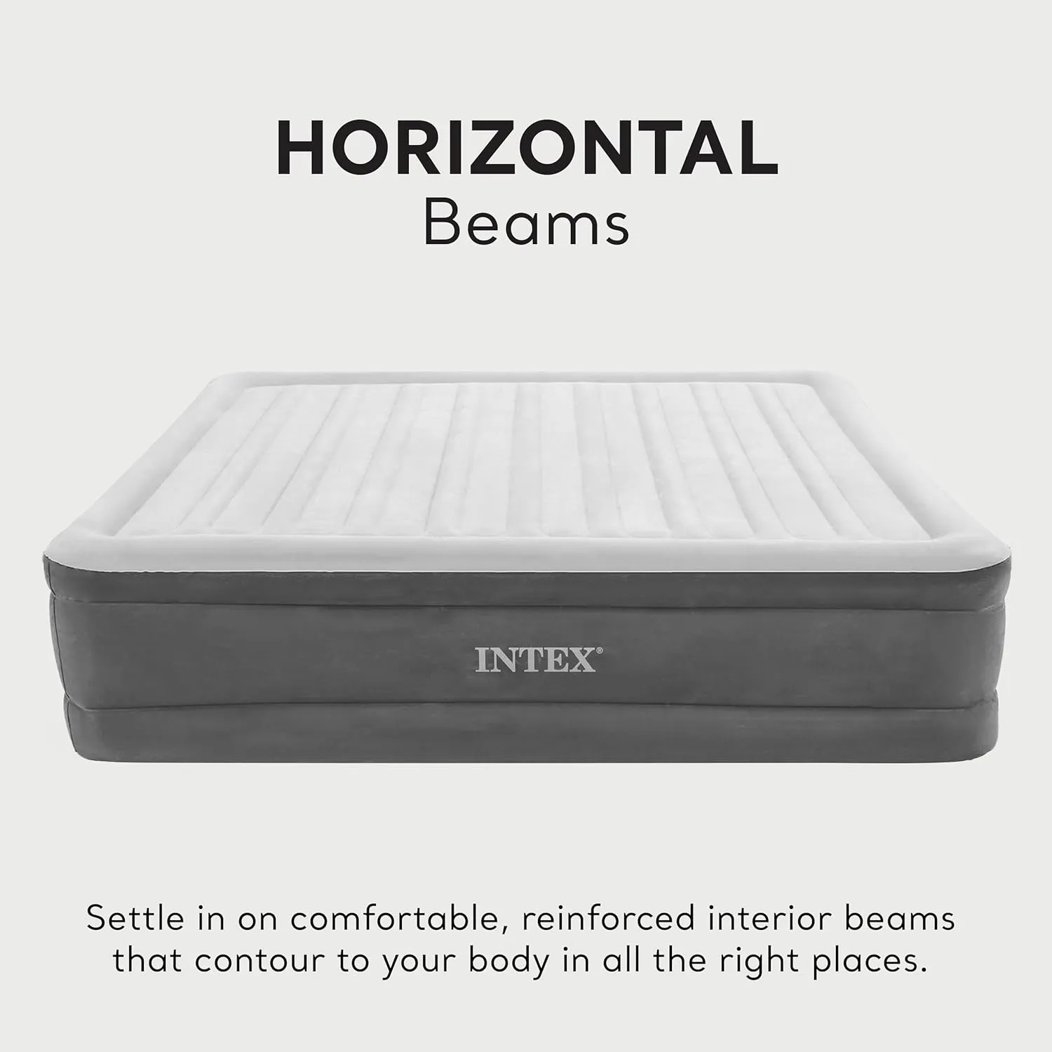 Intex Comfort Dura-Beam Airbed Internal Electric Pump Bed Height Elevated (2020 Model)