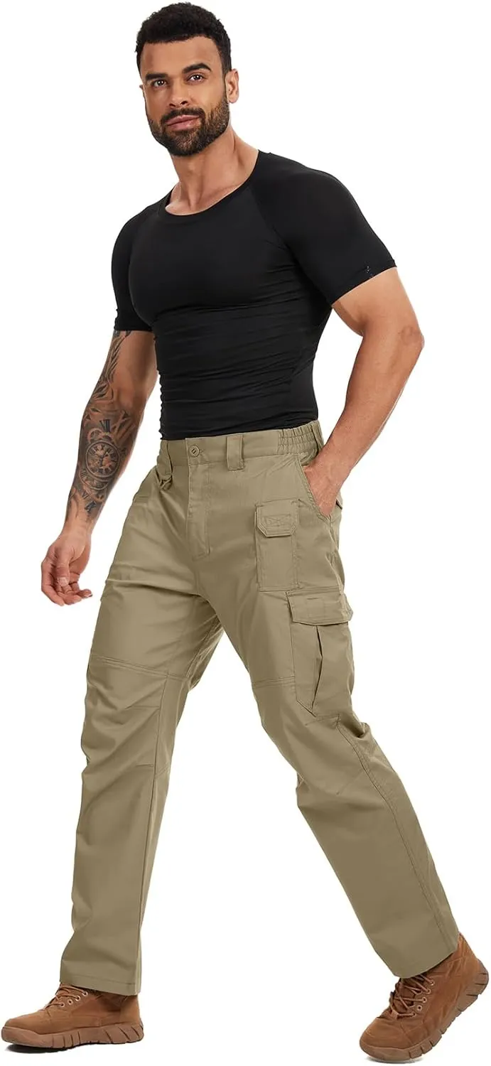 Jessie Kidden Men's Flex Stretch Tactical Pants, Water Resistant Ripstop Cargo Pants Lightweight BDU Outdoor Work Hiking