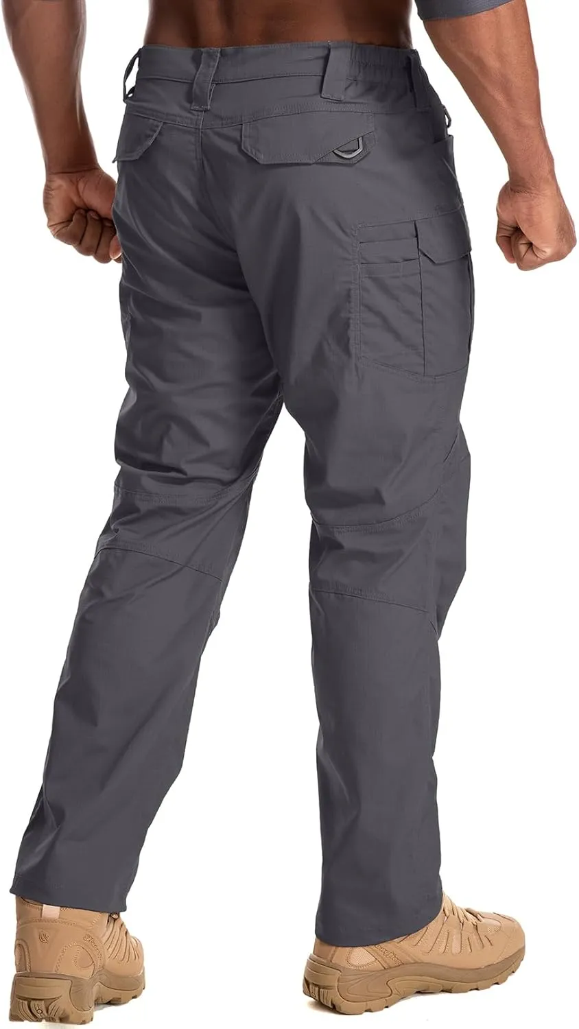 Jessie Kidden Men's Flex Stretch Tactical Pants, Water Resistant Ripstop Cargo Pants Lightweight BDU Outdoor Work Hiking