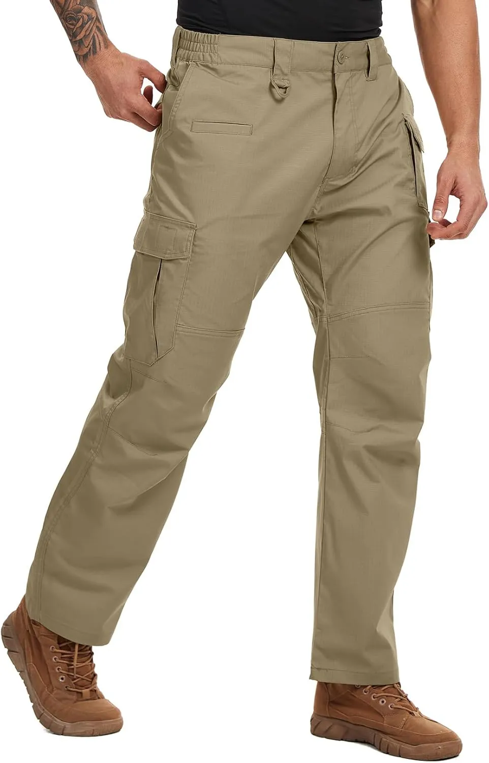 Jessie Kidden Men's Flex Stretch Tactical Pants, Water Resistant Ripstop Cargo Pants Lightweight BDU Outdoor Work Hiking