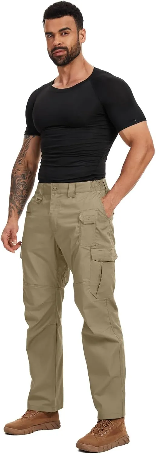 Jessie Kidden Men's Flex Stretch Tactical Pants, Water Resistant Ripstop Cargo Pants Lightweight BDU Outdoor Work Hiking