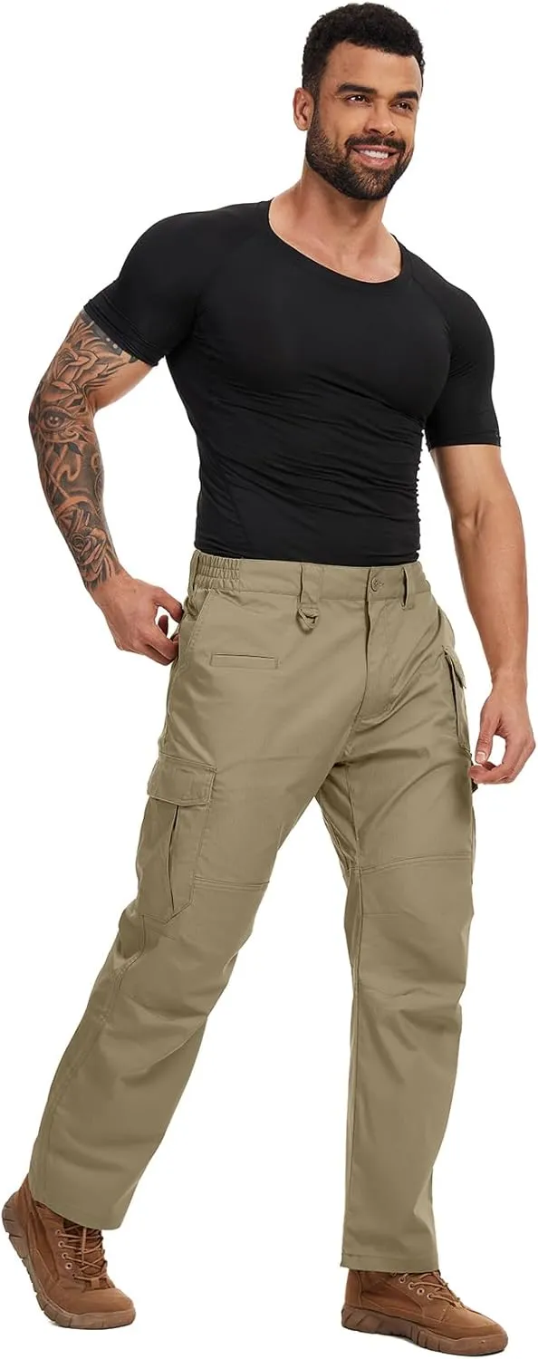 Jessie Kidden Men's Flex Stretch Tactical Pants, Water Resistant Ripstop Cargo Pants Lightweight BDU Outdoor Work Hiking