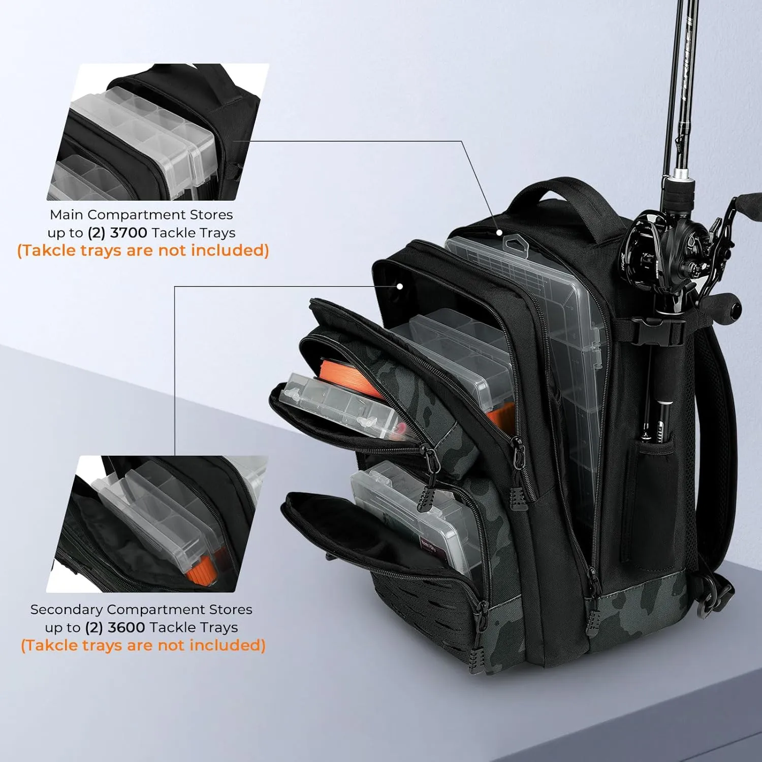 KastKing BlowBak Tactical Sling Tackle Bag-Lightweight Fishing Backpack Storge Fishing Gear and Equipment,Gift for Men