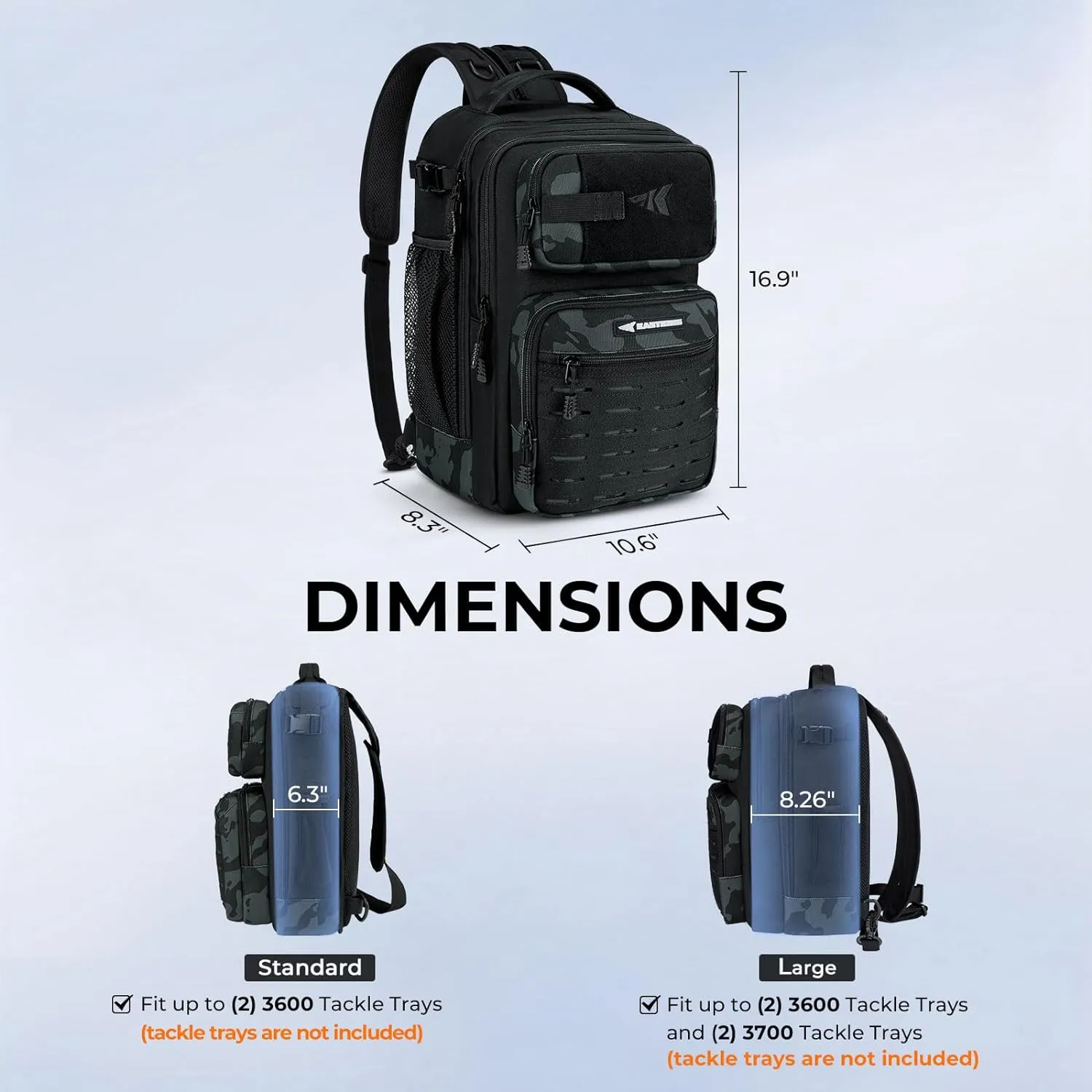 KastKing BlowBak Tactical Sling Tackle Bag-Lightweight Fishing Backpack Storge Fishing Gear and Equipment,Gift for Men