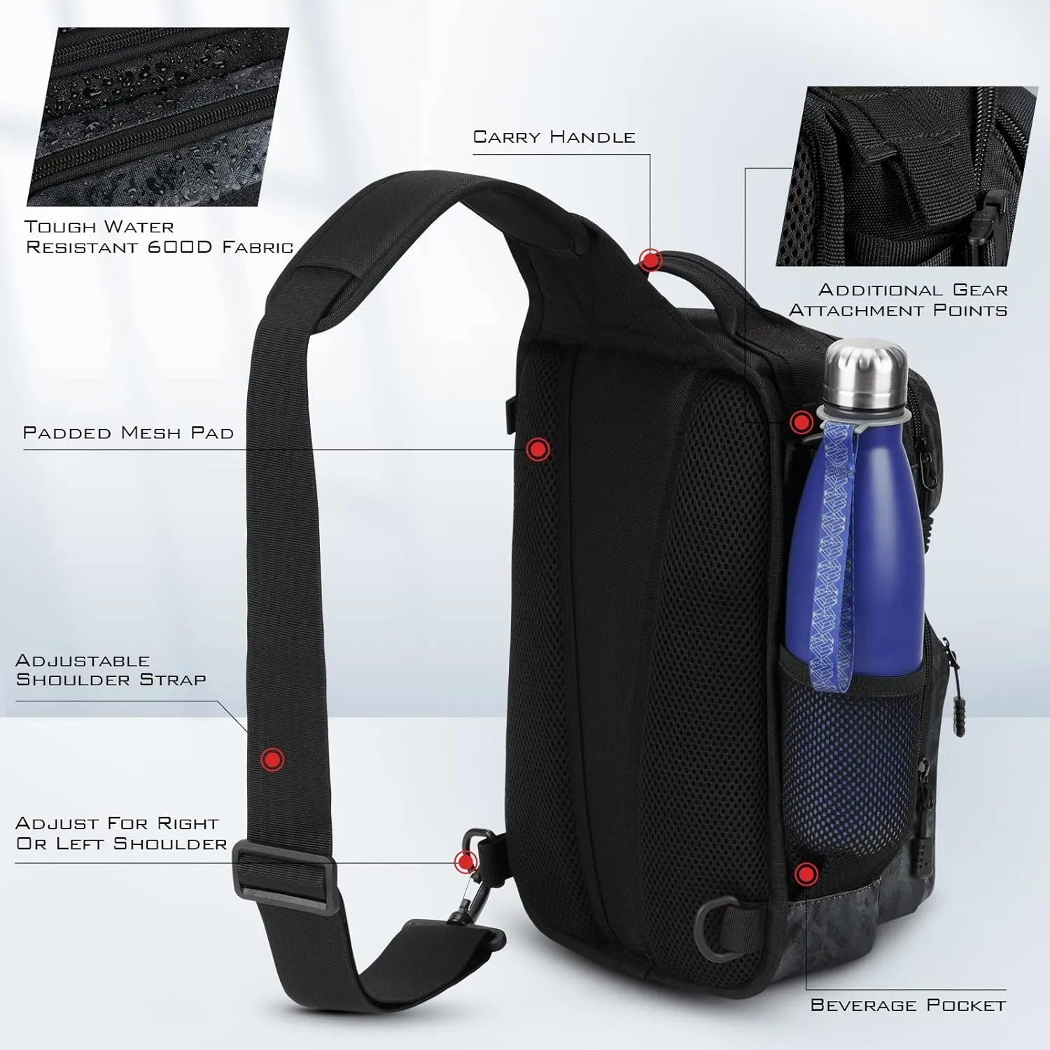 KastKing BlowBak Tactical Sling Tackle Bag-Lightweight Fishing Backpack Storge Fishing Gear and Equipment,Gift for Men